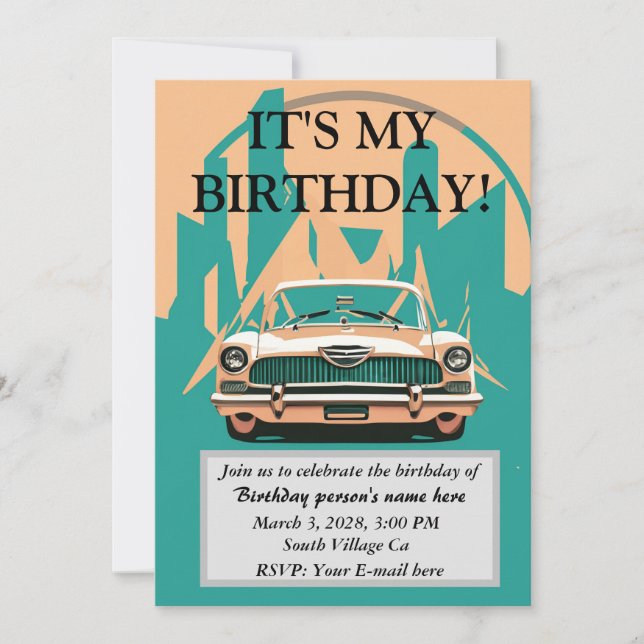 Convite É o meu aniversário! (Frente)