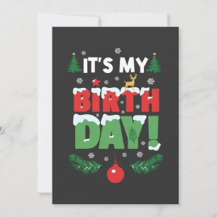 Convite É o meu aniversário Natal, Natal Engraçado, Natal.