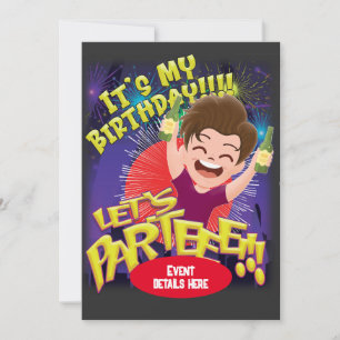 Convite É o meu aniversário - Parceiro Vamos!