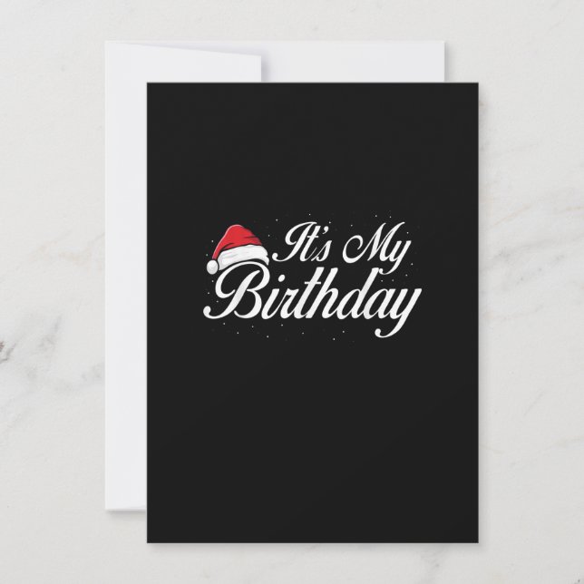 Convite É o meu Natal de aniversário Legal X-Mas Pajama do (Frente)