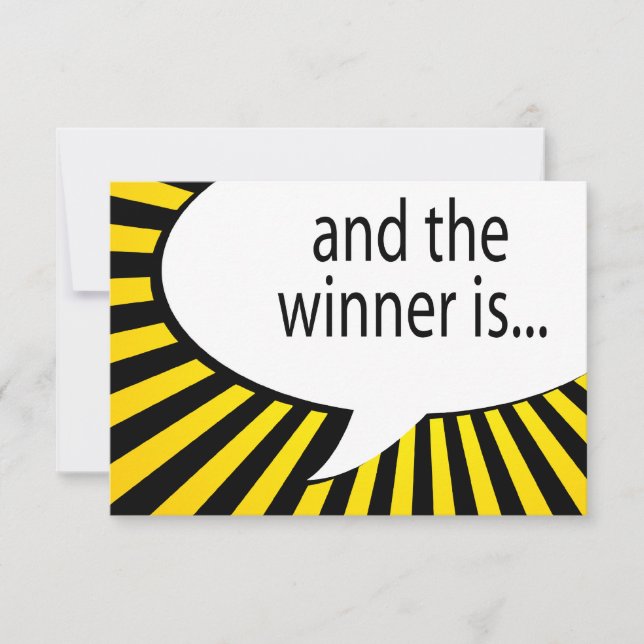 Convite e o vencedor é! bolha cómica do discurso (Frente)