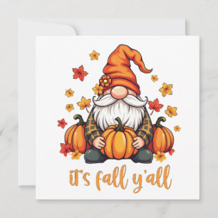 Convite É Outono, seus Gnomos, Abóbora, Outono, Dia de Açã