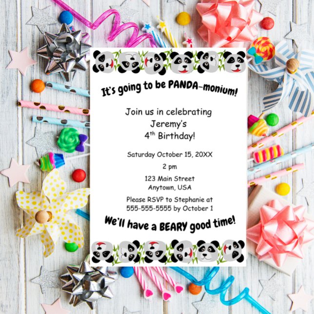 Convite É Panda-monium (Criador carregado)