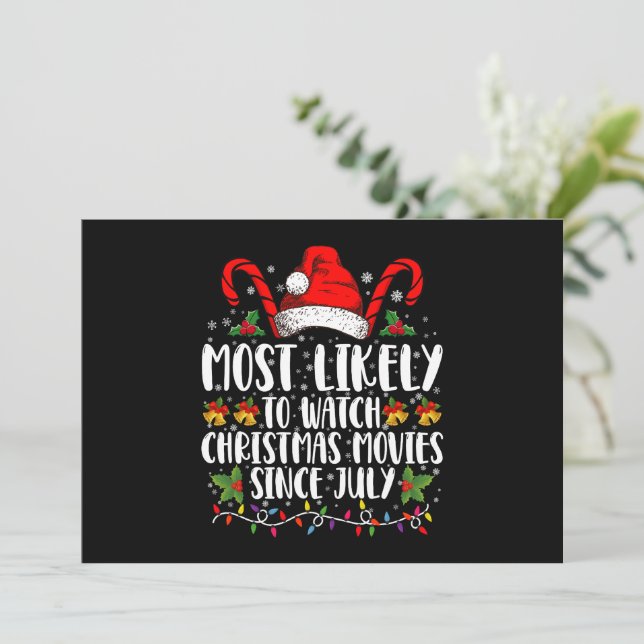 Convite É Provável Que Assista Filmes De Natal Desde O Nat (Em pé/Frente)