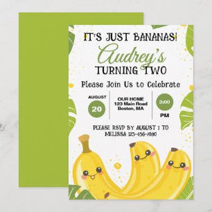 Convite É Só Bananas Aniversário de Qualquer Idade