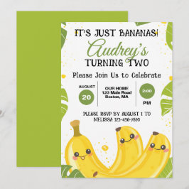 Convite É só bananas qualquer Festa de aniversário de idad