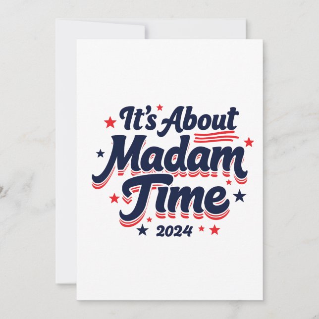 Convite É sobre Madame Time Kamala Harris Ekection (Frente)
