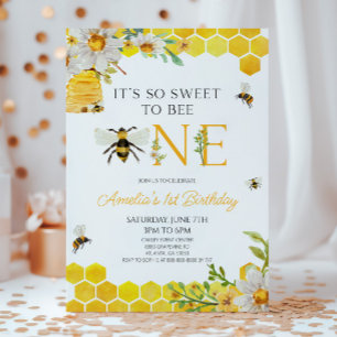 Convite É tão doce ser uma festa de primeiro aniversario