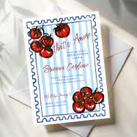 É tomate do amor azul festa de noivado italiana