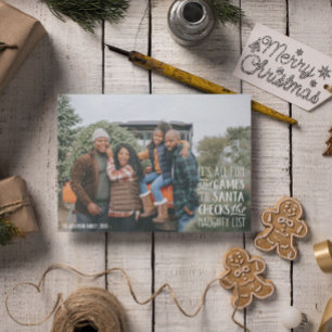 Convite É tudo diversão e jogos Foto de Natal da Lista tra