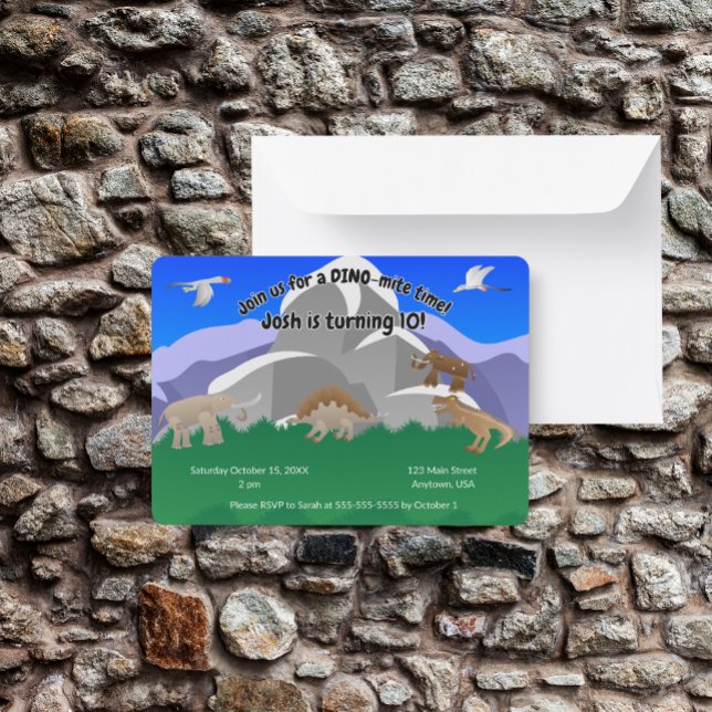 Convite É um aniversário DINO-Mite (Criador carregado)