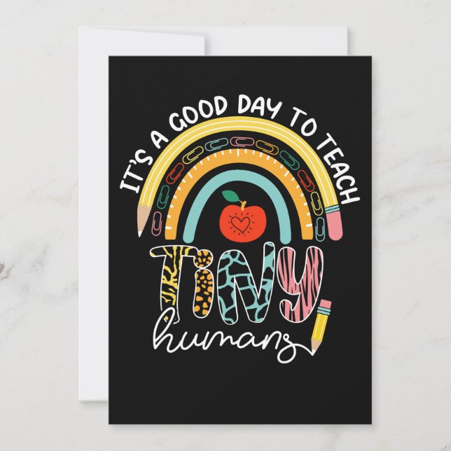 Convite É Um Bom Dia Ensinar Humanos Pequenos, Não 2/2 (Frente)