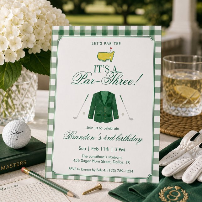 Convite É um campo de golfe Par-Três de 3º aniversário em  (Criador carregado)