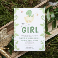 É um Chá de fraldas de Aquarela de Dinossauro Verd