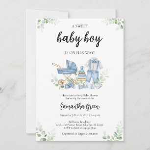 Convite É um Chá de fraldas de roupas para bebês