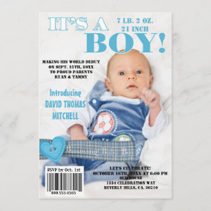 Convite É um Cobrir da revista Baby Boy