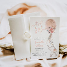 É um Elefante Simples Rapariga e Chá de fraldas de