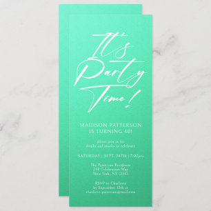 Convite É um Elegante Simples do aniversário de 40 anos do