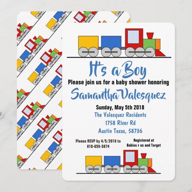 Convite É um menino (Frente/Verso)