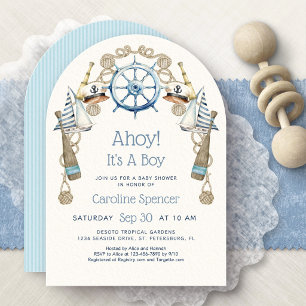 Convite É um Menino Chamada Baby Shower