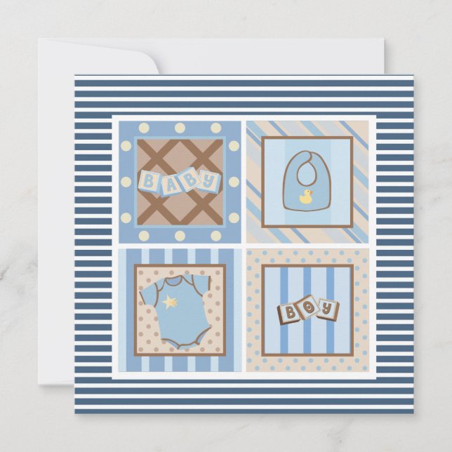 Convite É um menino! Chamadas de Bebê (Frente)