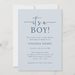 Convite É um menino - Chás de Bebê
