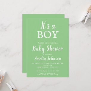 Convite É um Menino Churrasco de Bebê Menina Baby Shower