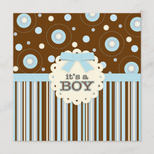 Convite É um Pastel do menino no chá de fraldas dos pontos