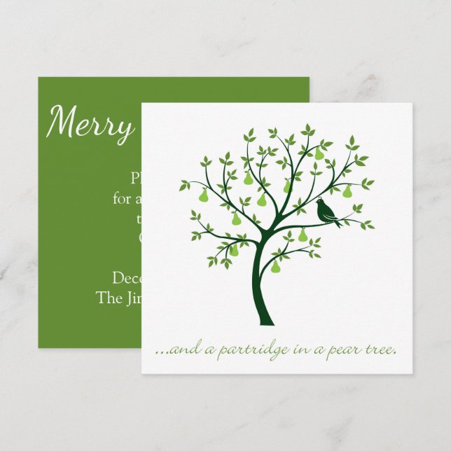 Convite E um perdiz numa árvore (Frente/Verso)