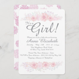 Convite é uma botânica floral simples chá de fraldas