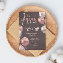 É uma Dupla Celebração Aniversário Conjunto Elegan