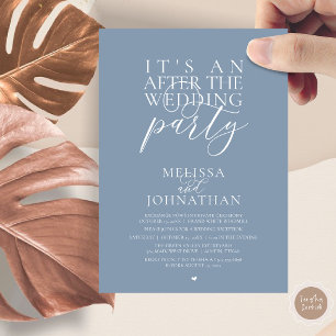 Convite É uma festa após o casamento, recepção moderna