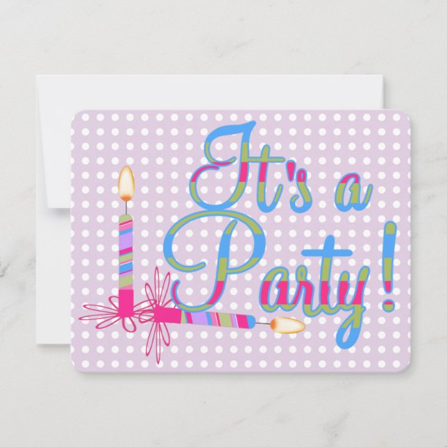 Convite É uma festa em roxo (Frente)