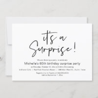 É uma festa surpresa de Janto de aniversário
