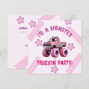 Convite É uma foto personalizada do Monster Truckin' Party