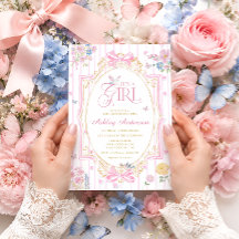 É uma Menina Arco Caprichoso Floral Chás de Bebê