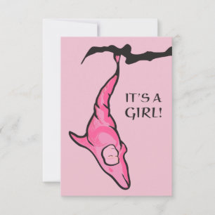 Convite é uma menina! (casulo de golfinho)