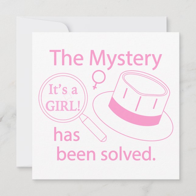 Convite É uma Menina! Mistério Resolvido (Frente)