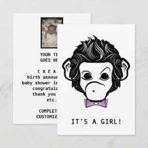 Convite é uma menina! senhor macaco