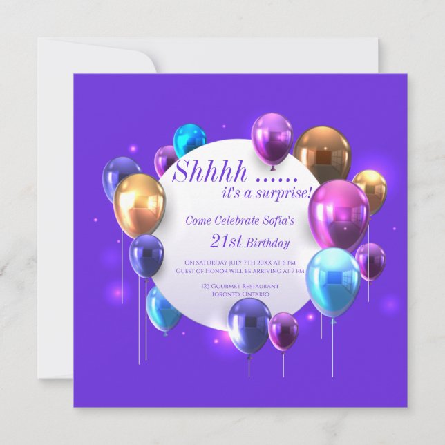 Convite É uma surpresa! (Frente)