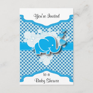 Convite É uma xadrez do menino, a azul & a branca com