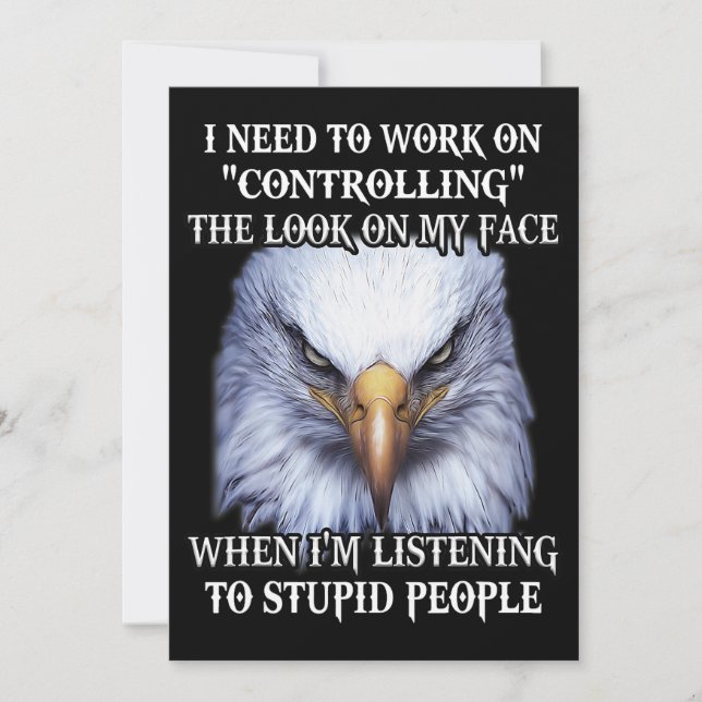 Convite Eagle Preciso Trabalhar Para Controlar A Olhada Na (Frente)