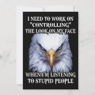 Convite Eagle Preciso Trabalhar Para Controlar A Olhada Na