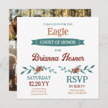 Eagle Scout Court of Honor, Pinecones & Leaves