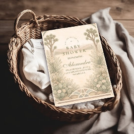 Convite Earthy Desert Meadow Baby Shower