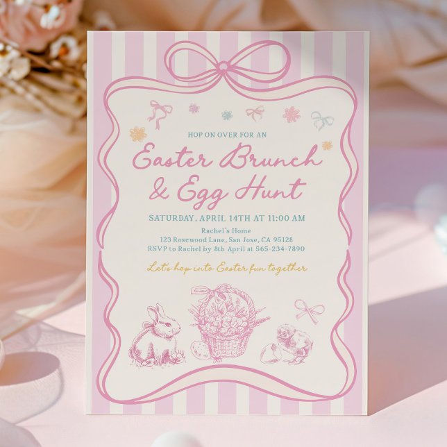 Convite Easter Brunch & Egg Hunt Invitation (Criador carregado)