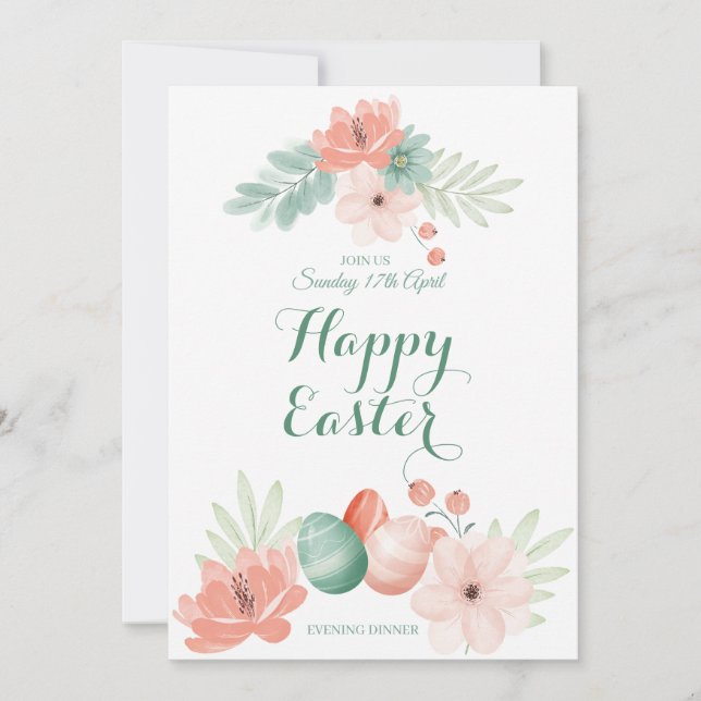 Convite Easter Bunny Spring Party Invitation (Frente)