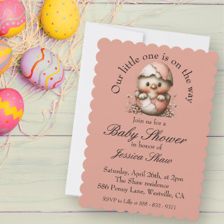 Convite Easter Chick Baby Shower Invitation