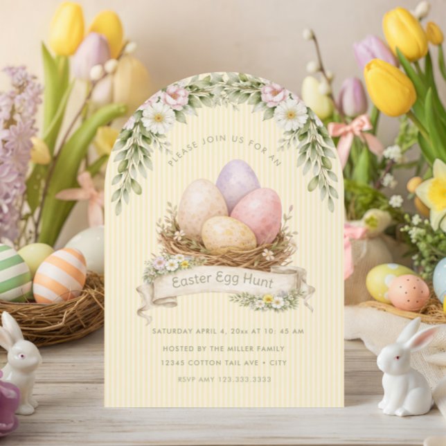 Convite Easter Egg Nest | Easter Egg Hunt (Criador carregado)