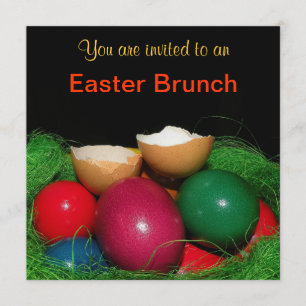 Convite Easter eggs Easter festa Invitation Card